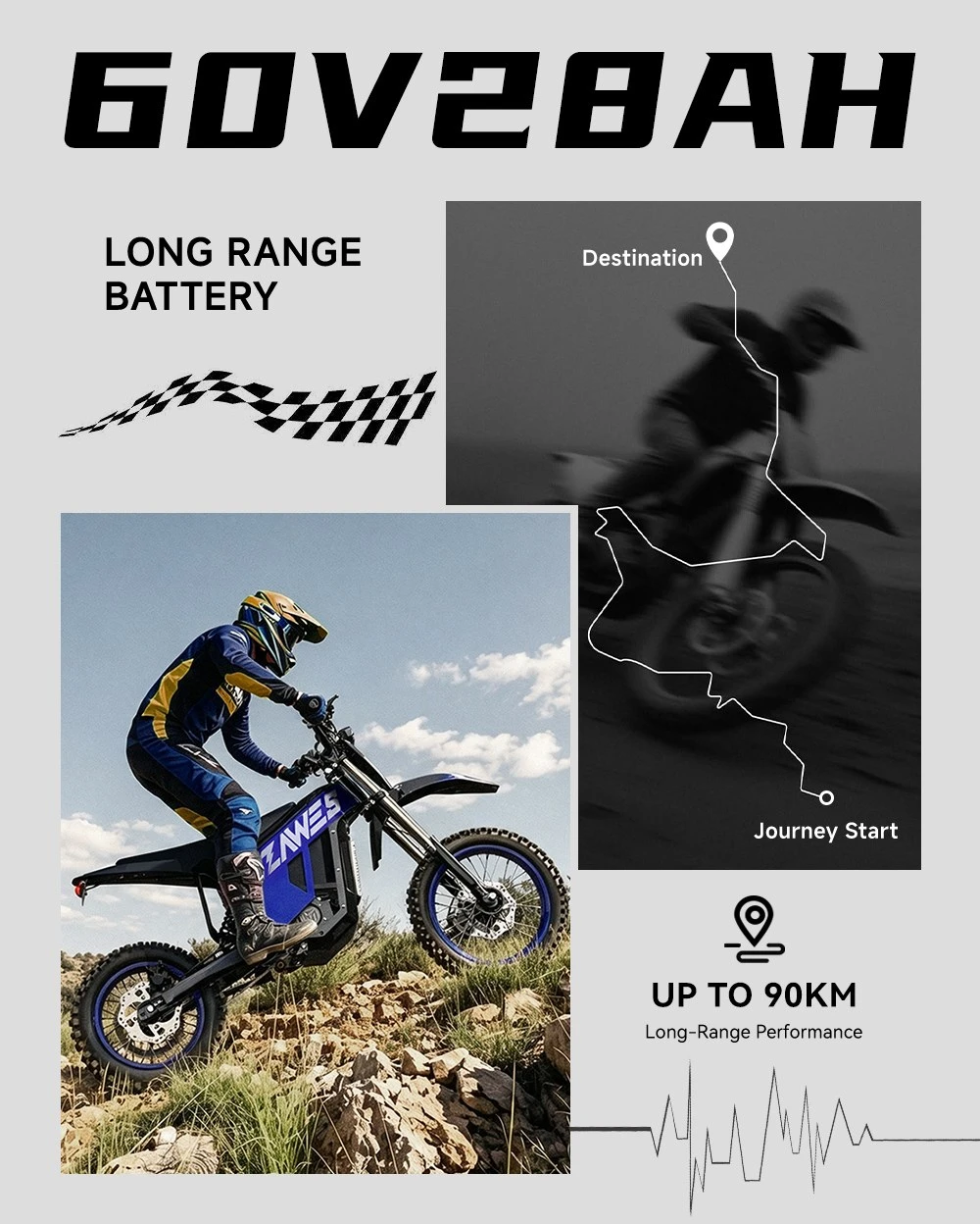 Elektrická motorka ZAWES GT1 - Dirty bike 3